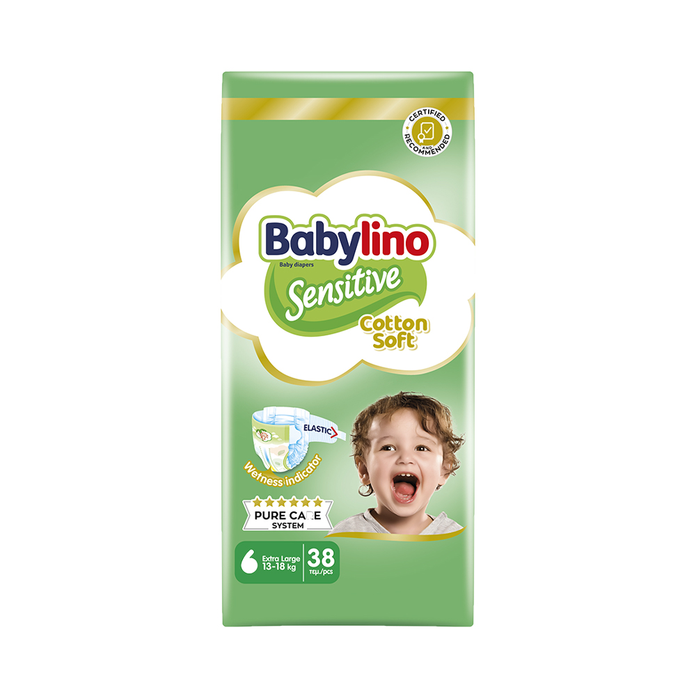 BABYLINO - Sensitive Cotton Soft No6 (13-18 Kg) - 38 πάνες